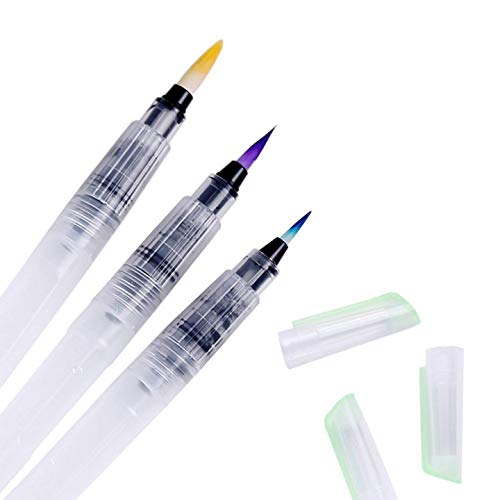 Qatalitic Water Brush Pens Set of 3 Different Sizes fine, Medium & Large – Great for Watercolor Paints, Illustrations, Calligraphy, Brush Pen, Markers – Refillable Brush Pens Qatalitic Water Brush Pens Set of 3 Different Sizes fine, Medium & Large – Great for Watercolor Paints, Illustrations, Calligraphy, Brush Pen, Markers – Refillable Brush Pens