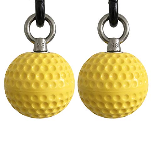 Letsgood Climbing Pull Up Power Ball Hold Grips With Straps - Non-Slip Hand Grips Strength Trainer Exerciser For Bouldering, Pull-Up, Kettlebells, Fitness, Workout #TOP1