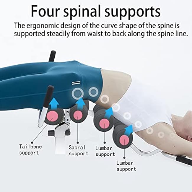 Inversion Table for Back Pain Relief - 350lbs Capacity, Improve Posture and Spinal Health - Ideal for Home and Gym Use