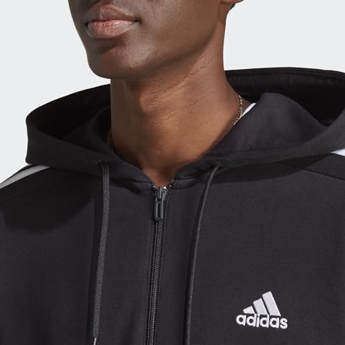 Image of adidas Men's Essentials French Terry 3-stripes Full-zip Sweatshirt (pack of 1)