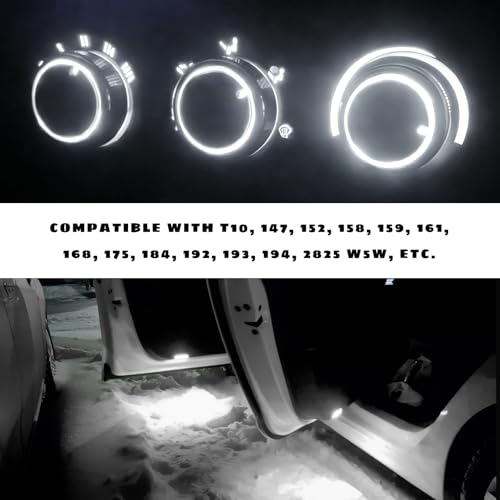 10 PCS Luz LED T10 194 168 para tablero vehículo, blanco miniatura 5