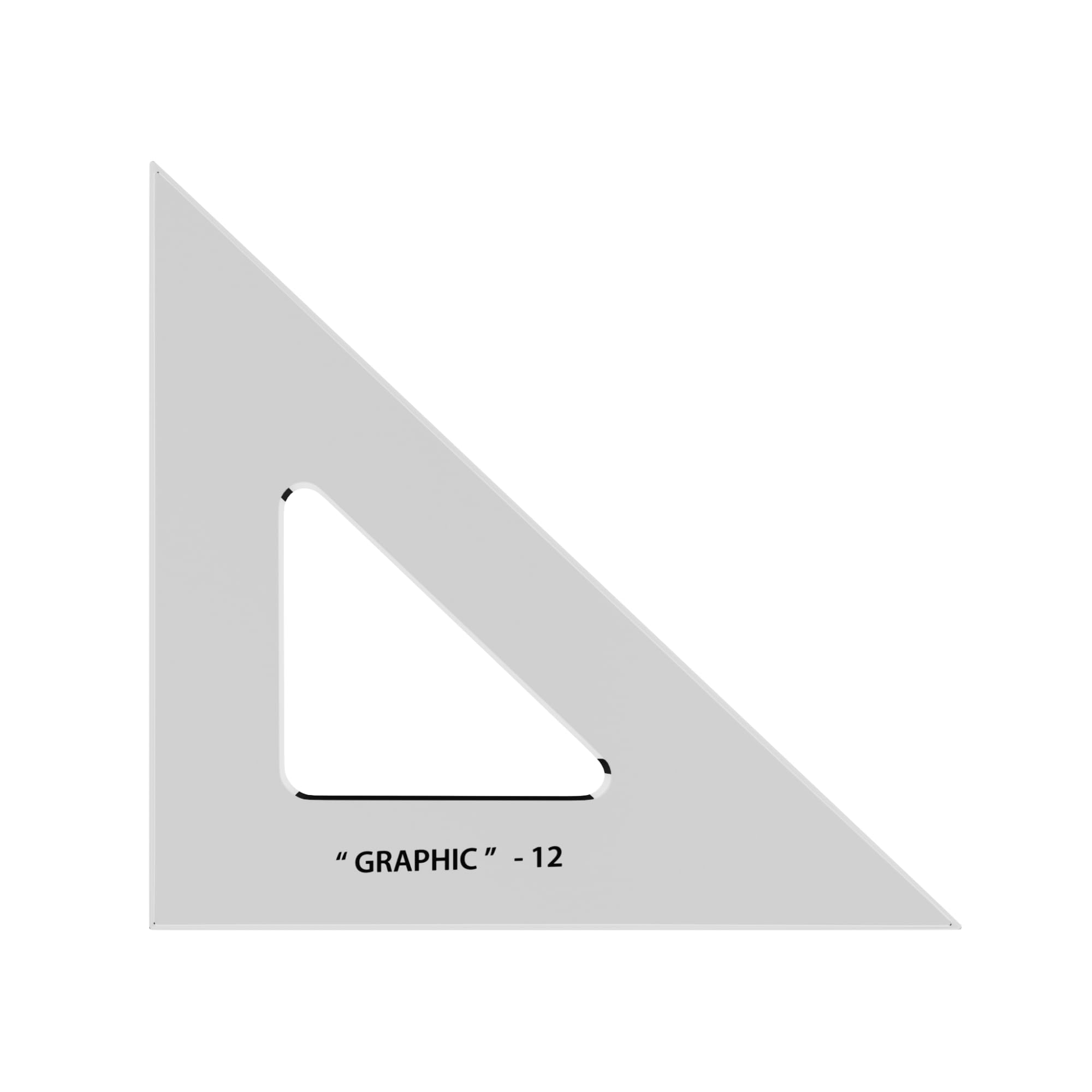 ALVIN Drafting Triangle, Scholastic, Clear, 45/90 Degrees, 12 in, S1450-12