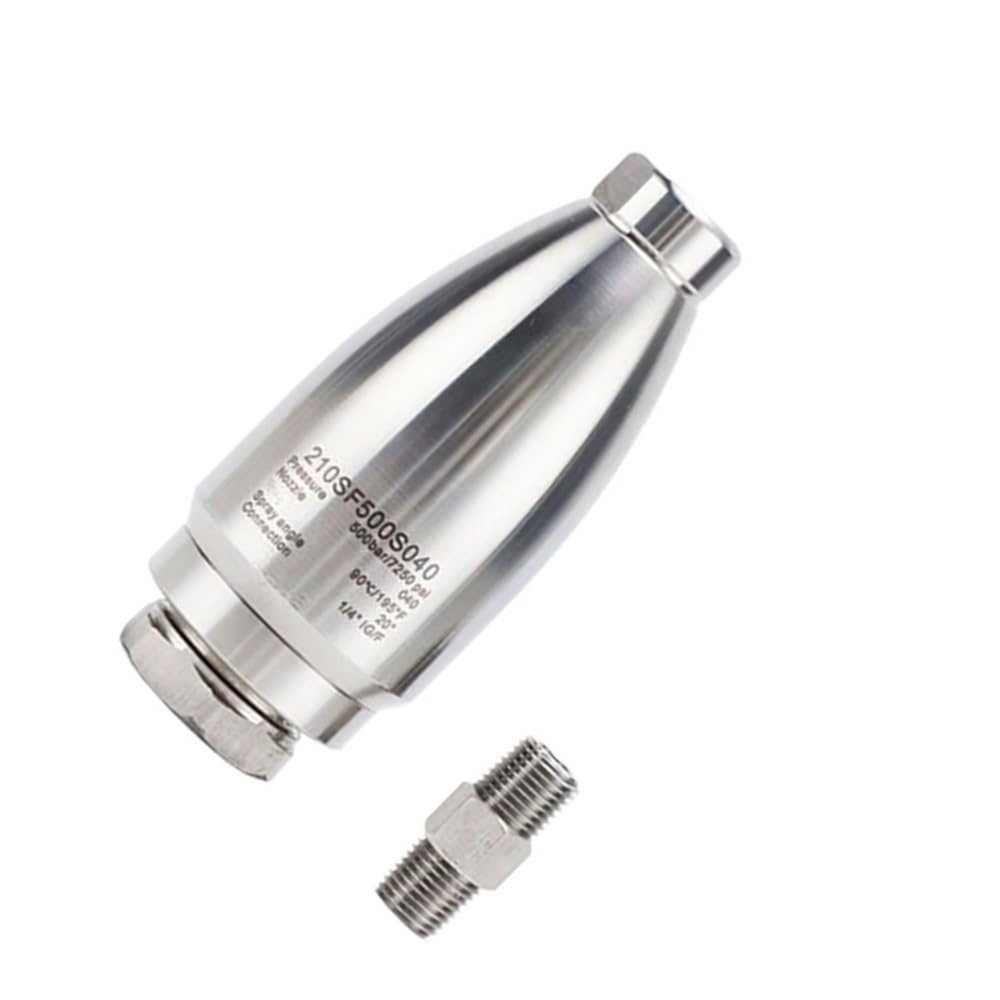 Stainless Steel Nozzle Washer Accessory 500Bar, Easy Installation 1/4inch Connection Pressure Spray Tip 1piece