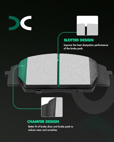Image of SCITOO D829 D537 Ceramic Brake Pads Kits Front & Rear Replacement For Acura CSX 2007-2010,For Acura RSX 2002-2006,For Honda Civic 2006-2011,For Honda S2000 2000-2009