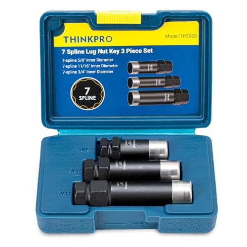 7 Spline Lug Nut Socket Set 3 Piece