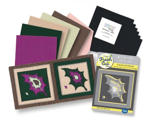 Kit carreaux de houx en feutre pour décorer vos tables de fête et albums