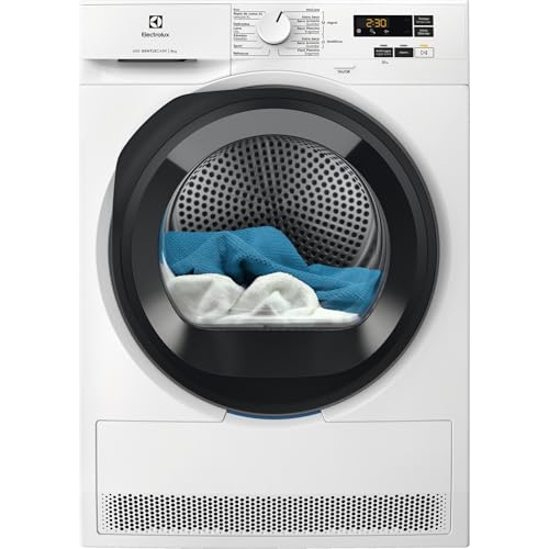 Electrolux Secadora con Bomba de calor EDI618A5BO, Seca 8 Kg, Libre instalación, Sistema EcoFlow, GentleCare, Función MixCare, Tecnología SensiCare, Motor Inverter, Display LCD, Blanco