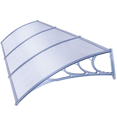 VIVOHOME Polycarbonate Window Door Awning Canopy Grey 40 Inch x 120 Inch