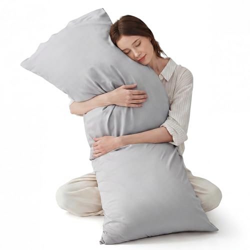 Image of Bedsure PureWoven Body Long Pillowcase, 100% Rayon Derived from Bamboo