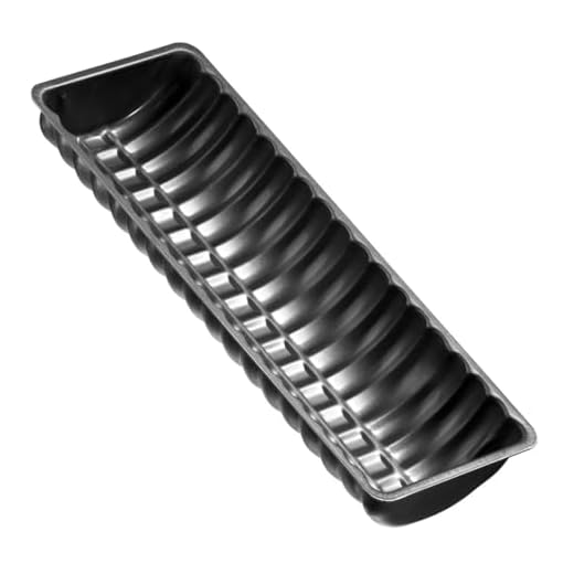 Zenker 6532 Gouttière à bûche de noël, moule à buche, moule à buche de noël, moule gouttière, buche de noël, Acier, Noir, 32 x 12,5 x 5 cm