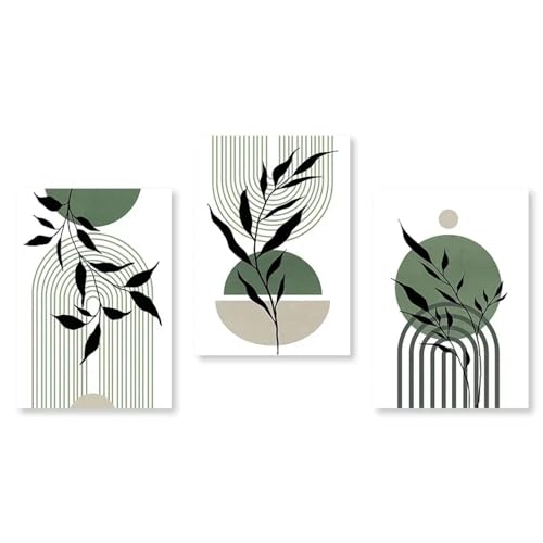 Lignes de soleil Boho peinture sur toile au design abstrait épuré