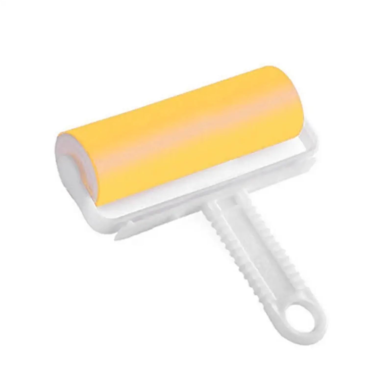 Lint Roller Reusable Lint Remover Washable Silicone Dust Wiper Cat Dog Comb Tools Shaving Pet Hair Cleaning Brush Sticky Roller(Yellow)