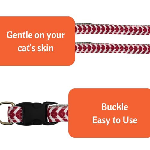 Image of Emily Pets Cat Collar with Bells - Breakaway for Cats, Boy & Girl Cat Collars Kitten Collar with Bell - Break Away Collar for Cats - Breakaway Cat Collar (Color May Vary, 1 Piece)