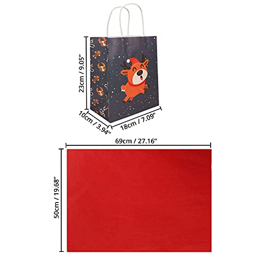Belle-Vous-Christmas-Themed-Party-Kraft-Paper-Gift-Bags-with-Handles-and-Tissue-Paper-24-Pack-6-Designs-Festive-Xmas-Party-Goodie-Bag-Set-for-Party-Favours-Treats-Presents-and-Gifts