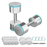 Moziel Stahl Kurzhanteln，Hanteln Set 2x5kg, 10kg, 25kg - Kurzhantel aus massivem Chromstahl -...