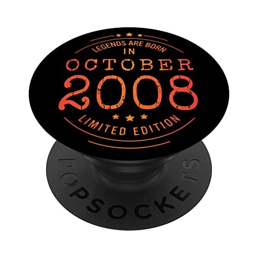 Cumpleaños Octubre 2008 Edición Limitada Regalo Used Vintage PopSockets PopGrip Intercambiable