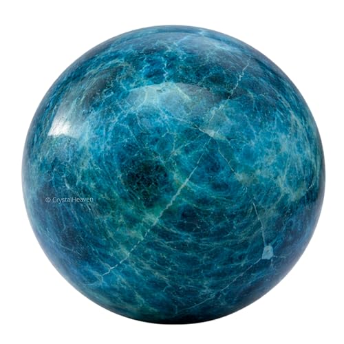 Image of Certified Blue Apatite Crystal Ball for Meditation - Premium Crystal Vastu Items for Home and Feng Shui Items for Good Luck - Ideal for Pooja Supplies and Spiritual Practices (2 inch Inch)
