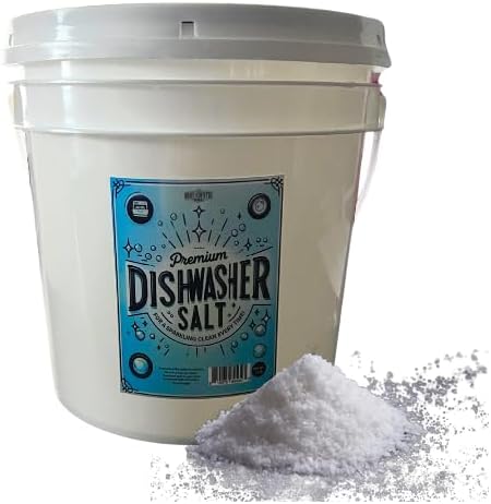 Home & Country USA Dishwasher Salt - Eco-Friendly, Residue-Free Cleaning Power (20 lb)