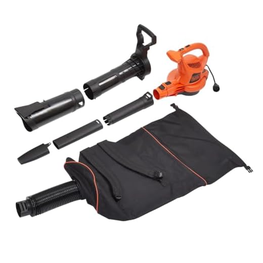 BLACK+DECKER Electric Leaf Blower, Leaf Vacuum and Mulcher 3 in 1, 250 mph Airflow, 400 cfm Delivery Power, Reusable Bag Included, Corded (BEBL7000)