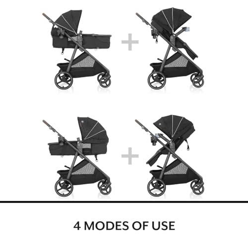 Image of Evenflo Shyft Intuiti+ Stroller with Green & Gentle Fabric (Travertine)