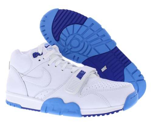 Image of Nike Mens Air Trainer 1 White /White-University Blue Size 9.5