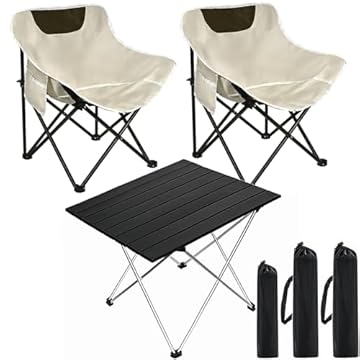 camping chair and table set