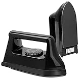 Mini Crafts Iron Handy Heat Press Machine Kit Portable with PVC Doormat for Heat Transfer, Charging Base Accessories for DIY T-Shirt Shoe Bag Vinyl Projects (Black)