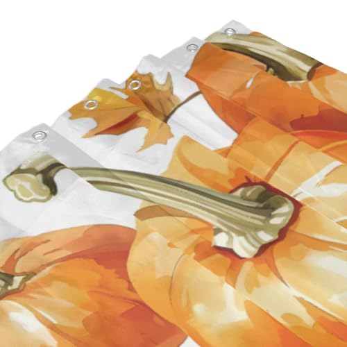 Rideau de douche imperméable moderne Five Pumpkins avec 12 crochets - 4
