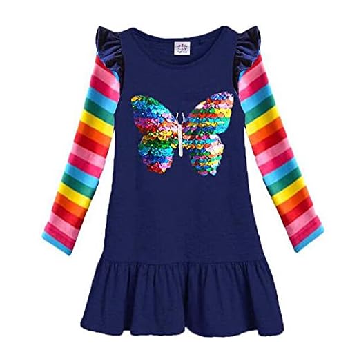 VIKITA Mädchen Kleider Sommer Baumwolle Kinder Kleid EINWEG LH5880 3T