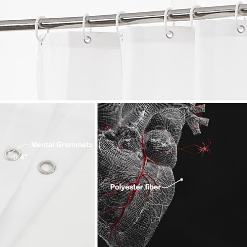 Rideau de douche araignée Batmerry polyester 182x91 cm imperméable - 5