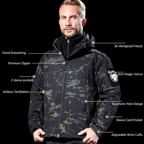 Antarctica Men's Outdoor Waterproof Soft Shell Hooded Military Tactical Jacket #TOP4