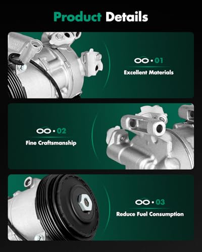 Image of SCITOO AC Compressor fit for Toyota Yaris 1.5L 2013-2017 | Fast Cooling, Ultra Low Noise (≤72 dB)Air Conditioner Compressor with Clutch, Easy Installation, 883100D730 8831052720
