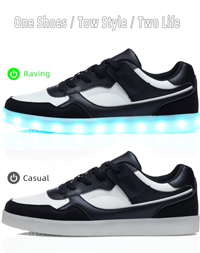 APTESOL Light Up Shoes for Women Men - 11 LED Color Modes Fashion Luminous Shoes with USB Rechargeable3