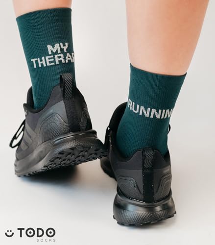 TODO Running Socks with Funny Inscription RUNNING RAID CREW Trail Running Socks for Men, Women. Breathable Runners Socks3