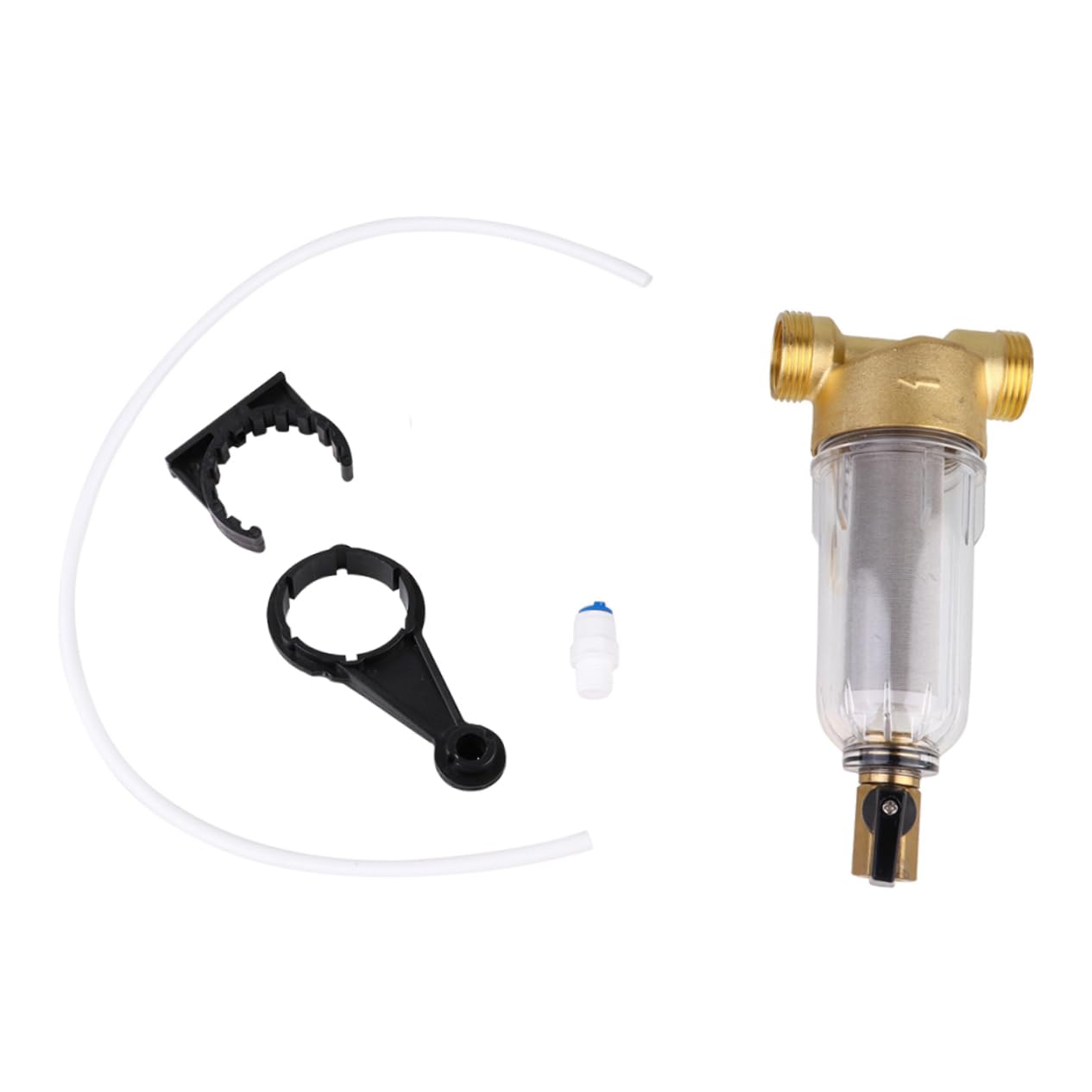 Sosoport Filtro per Acqua Design Traslucido Filtro per Sedimenti Riutilizzabile Depuratore d Acqua per Rubinetto e Rimuove Ruggine