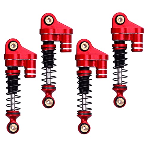 Image of 4pcs RC Mini Shocks Damper for 1 /24 Axial SCX24 AXI90081 Deadbolt RC Crawler Car Upgrades Parts Replacement (Black&Red)
