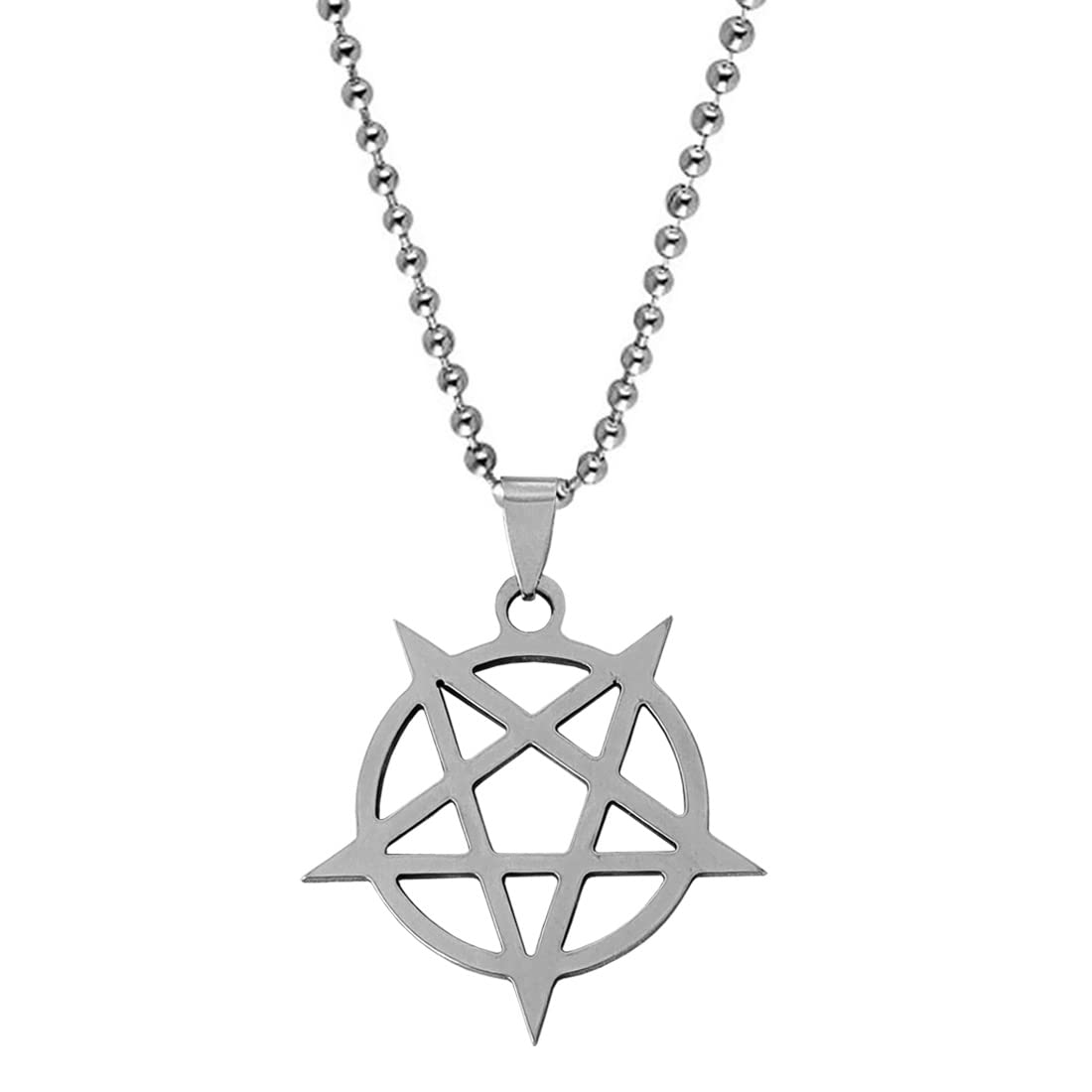 See full amazon price history chart for M Men Style Bikers Jewelry Gothic Star Of Devid Pentacolo Pentagram Silver Stainless Steel Pendant Necklace Chain For Men And Women LC0061 M Men Style Bikers Jewelry Gothic Star Of Devid Pentacolo Pentagram Silver Stainless Steel Pendant Necklace Chain For Men And Women LC0061 (B0BNL7NFSP) Amazon Price History, Amazon Price Tracker