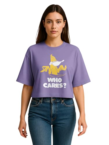 Image of HELLCAT Beige Printed Loose Fit Crew-Neck Crop T-Shirt for Women