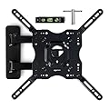 Amazon Basics Full Motion Articulating TV Wall Mount, with Swivel and Tilt, for 26" to 55" TVs and Flat Panels up to 80 Lbs, VESA Compatible, Black