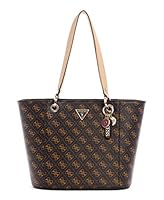 GUESS Women's Noelle Small Elite Tote, One Size, Brown Logo, One Size