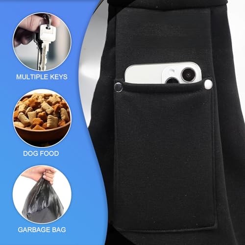 Hundetragetasche,Hunderucksack Bis 10kg,Tragbare Hunde Verstellbar Tragetasche,Hunde Taschen Für Kleine Haustier,Für Spaziergang Aktivitäten Im Ausflüge und Freien(Schwarz)