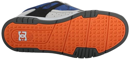 DC Men's Stag Causal Skate Shoe White/Black/Orange 6