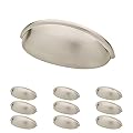 Franklin Brass P34702K-SN-B Bin Cup Pull, 3" (76mm), Satin Nickel, 10 Pack