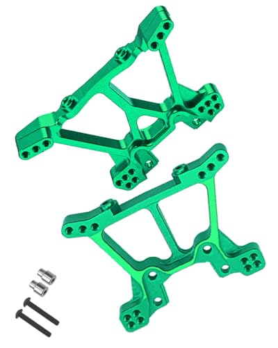 Image of Alloy Shock Tower Upgrades for 1 /10 Traxxas Slash 4x4 VXL /Stampede 4x4 VX,Front Rear Shock Mounts Hops Up,Replaces 6838 6839,Green