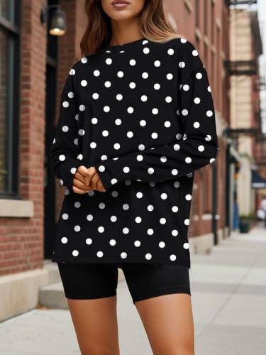 Image of Trendy Queen Womens Oversized Long Sleeve Shirts Fall Tops 2026 Basic Tees