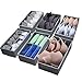 EXYGLO 6 Pack Organizador Cajones de Ropa Interior, 36x18x10 cm Cestas Plegables de Almacenaje como Separador de Armario, para Calcentines, Bufandas, Sujetadores, Maquillajes, Gris