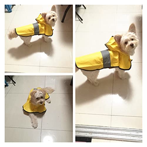 Yellow Reflective Tape Dog Raincoat Large Pet Coat Pets Clothes Dog Raincoat Teddy Bear Dog Raincoat Puppy Raincoat Dog Raincoat (Color : B Orange, Size : Xx-Large) #TOP4