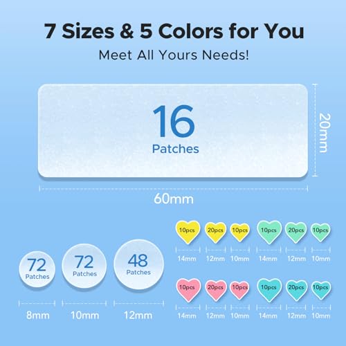 LitBear 3 IN 1 Pimple Patches for Face, 7 Sizes 368 Counts Acne Patches, Hydrocolloid Patches for Covering Zits and Blemishes, Cute Zit Patches for Breakouts, Colorful Spot Stickers for All Skin Types