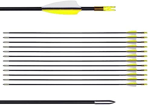 LWANO 31″ Training Arrows-Archery Practice Target Arrows for Kids Youth or Beginners with Durable Shaft on Recurve Bow Compound Bow and Longbow LWANO 31″ Training Arrows-Archery Practice Target Arrows for Kids Youth or Beginners with Durable Shaft on Recurve Bow Compound Bow and Longbow