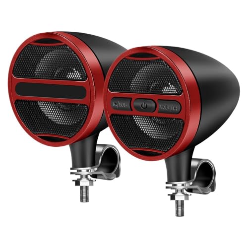 Parlante para Manillar de Moto 12V Rojo Negro